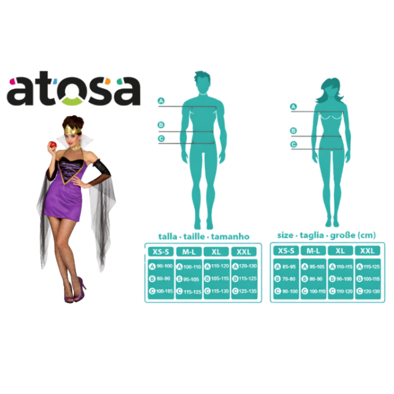 Disfraz Reina Malvada Talla XS-S