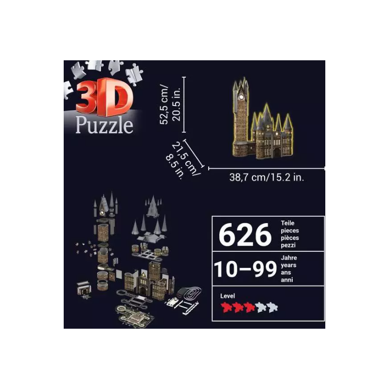 Puzzle 3D Castillo De Hogwarts Torre De Astronomía
