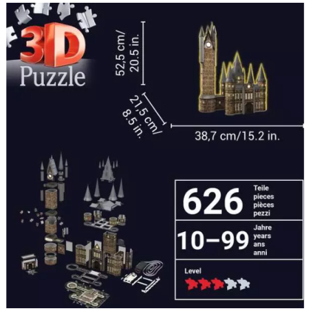 Puzzle 3D Castillo De Hogwarts Torre De Astronomía