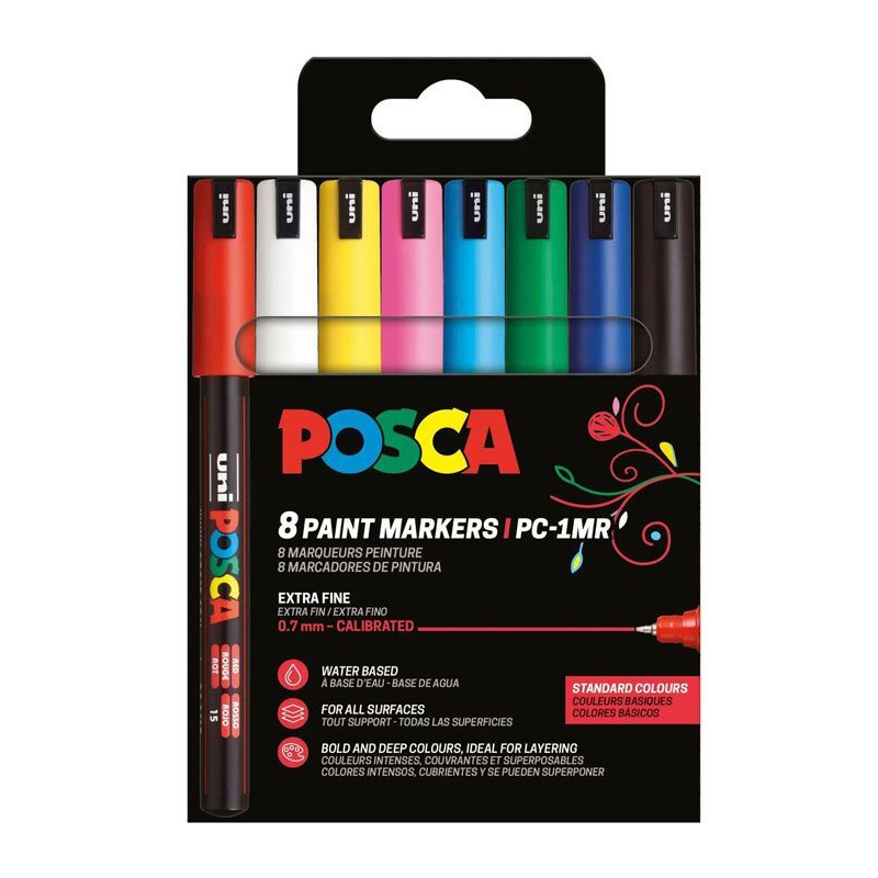 Set 8 Rotuladores Posca 0.7 mm PC-1MR