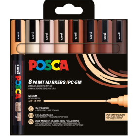 Set 8 Rotuladores Posca Colores Portrait PC-5M