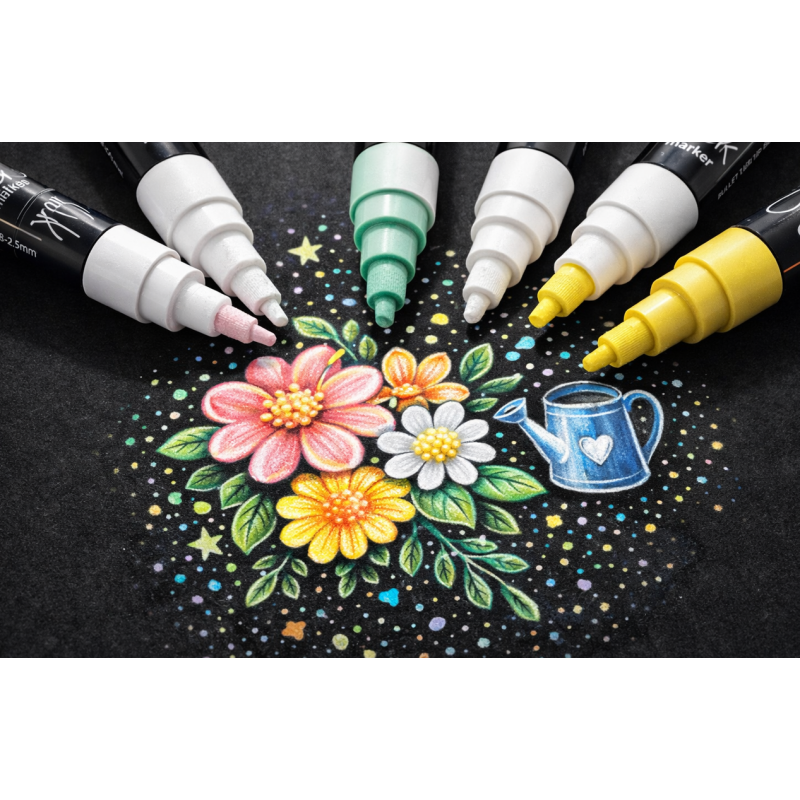 Set 4 Rotuladores Posca PC-5M Blanco Punta Media 1.8-2.5 mm