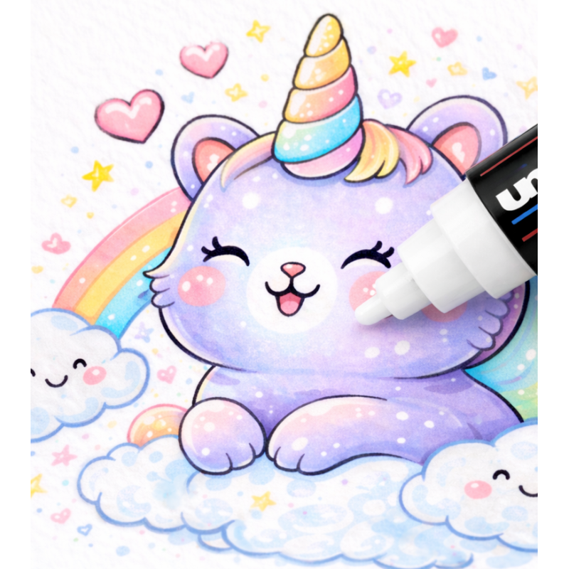 Rotulador Posca PC-5M Blanco Punta Media 1.8-2.5 mm