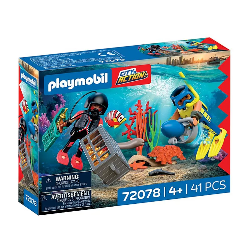 PLAYMOBIL City Action Policía Buzo Con Tesoro 72078 De Playmobil