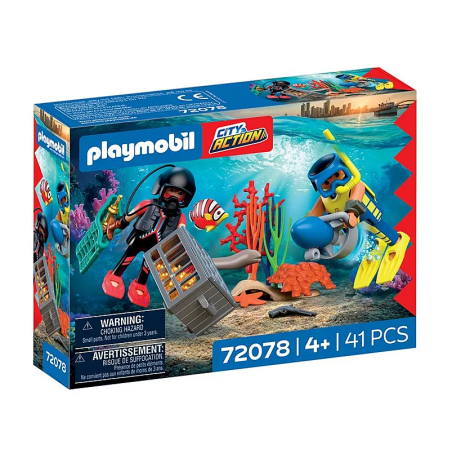 PLAYMOBIL City Action Policía Buzo Con Tesoro 72078 De Playmobil