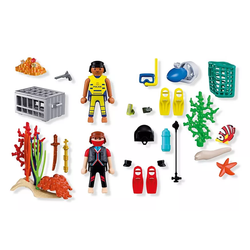 PLAYMOBIL City Action Policía Buzo Con Tesoro 72078