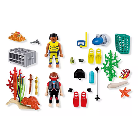 PLAYMOBIL City Action Policía Buzo Con Tesoro 72078