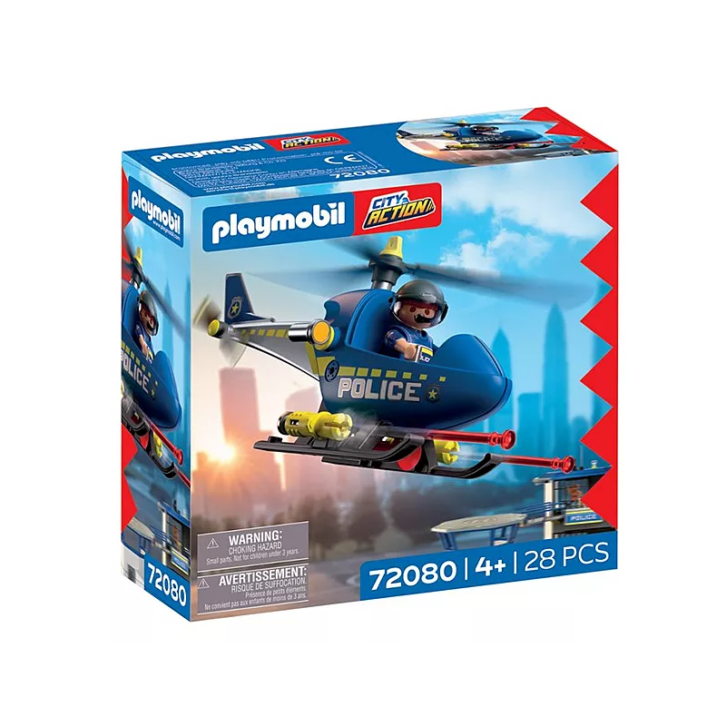 PLAYMOBIL City Action Helicóptero De Policía Radar 72080 De Playmobil