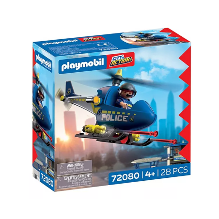 PLAYMOBIL City Action Helicóptero De Policía Radar 72080 De Playmobil