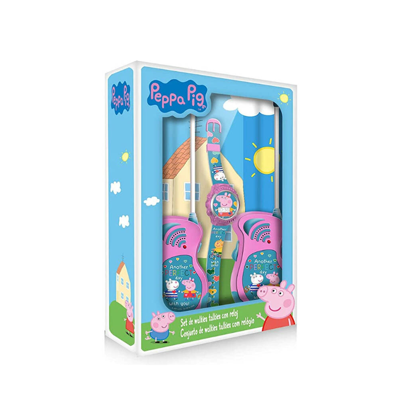 Reloj Digital Y Walkie Talkies Peppa Pig