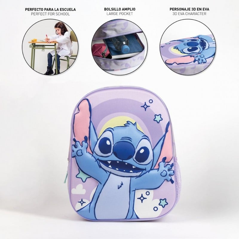 Mochila Infantil Violeta 3D Stitch