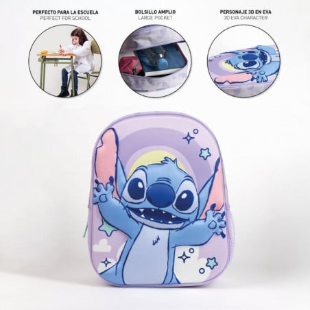Mochila Infantil Violeta 3D Stitch