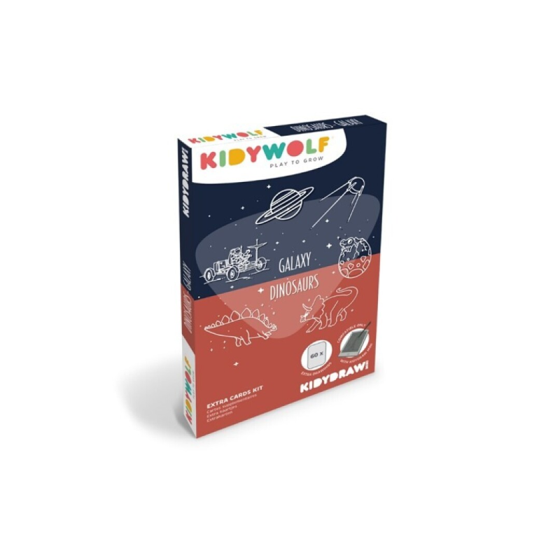 Plantillas Kidydraw Galaxia y Dinosaurios