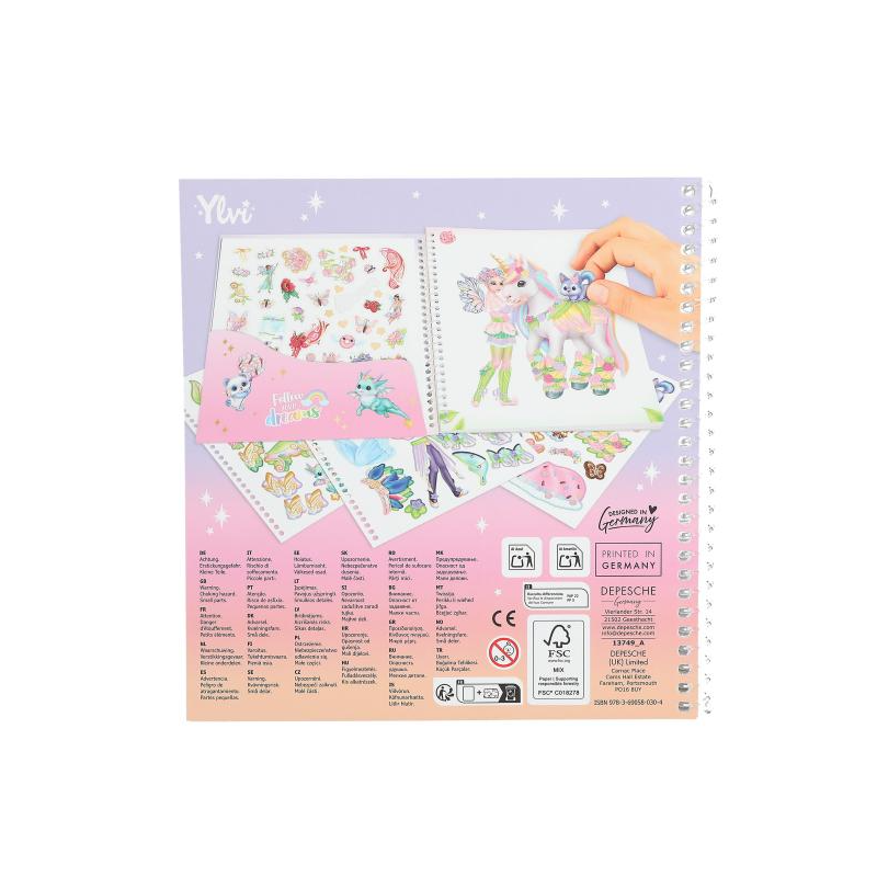 Cuaderno Con Calcomanías Ylvi