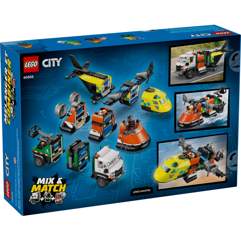 LEGO City Mix & Match: Avión, Camión Técnico y Aerodeslizador 60505