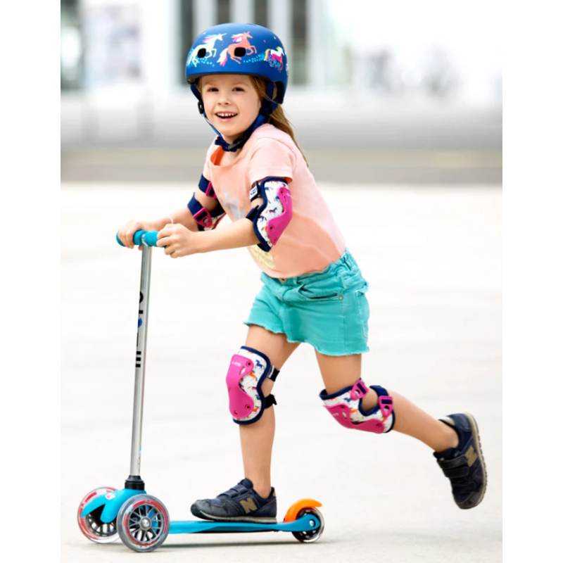 Micro Set Rodilleras Y Coderas Unicornio Talla S