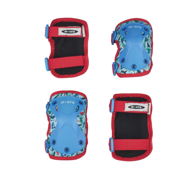 Micro Set Rodilleras Y Coderas Dinosaurio Talla S