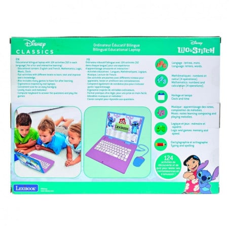 Lexibook Ordenador Portátil Biligüe Stitch