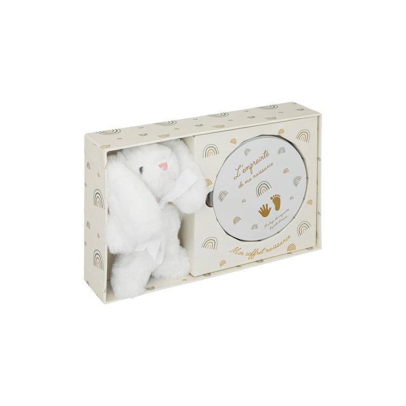 Set Huellas Bebé con Peluche y Caja Recuerdo