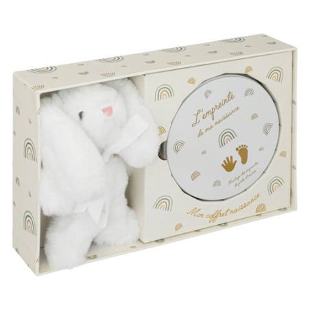 Set Huellas Bebé con Peluche y Caja Recuerdo