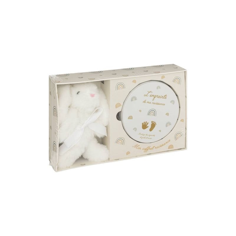 Set Huellas Bebé con Peluche y Caja Recuerdo