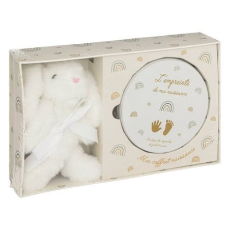 Set Huellas Bebé con Peluche y Caja Recuerdo