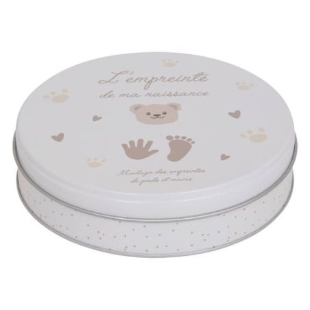 Set Huellas Bebé Aniel con Peluche Oso y Caja Recuerdo