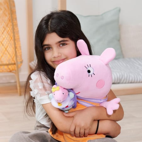 Peluche Mama Pig Con Evie 33 Cm