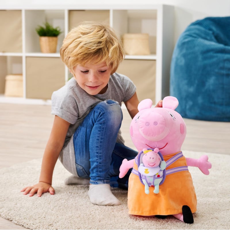 Peluche Mama Pig Con Evie 33 Cm