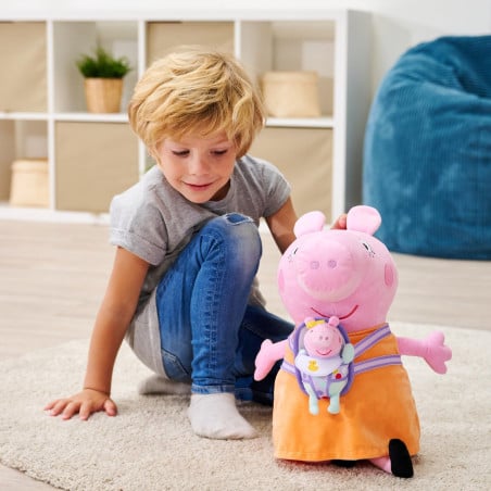 Peluche Mama Pig Con Evie 33 Cm