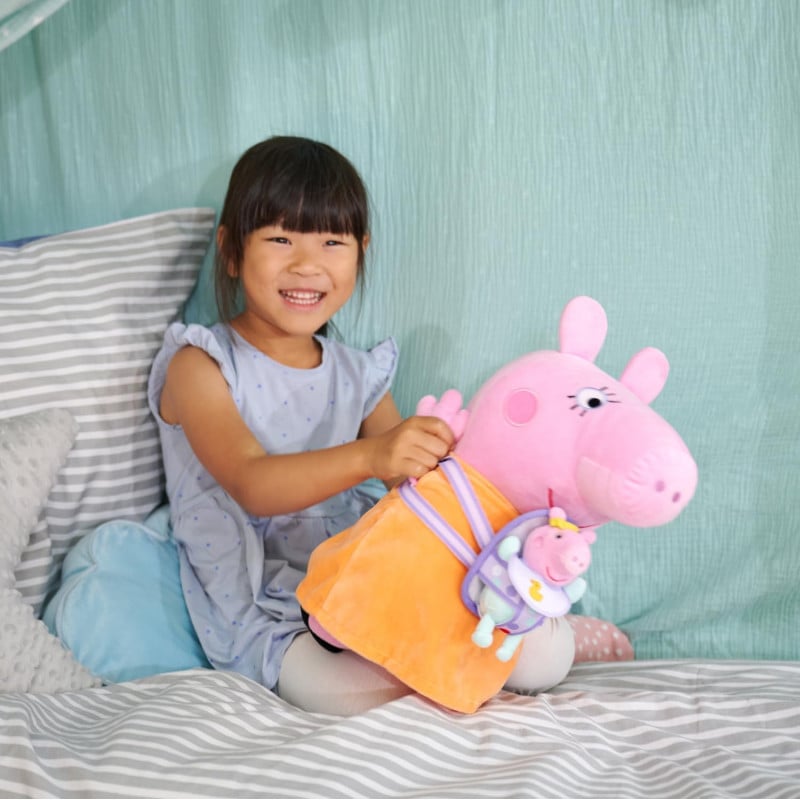 Peluche Mama Pig Con Evie 33 Cm