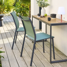 Silla Apilable Essentia Oliva/Grafito 2