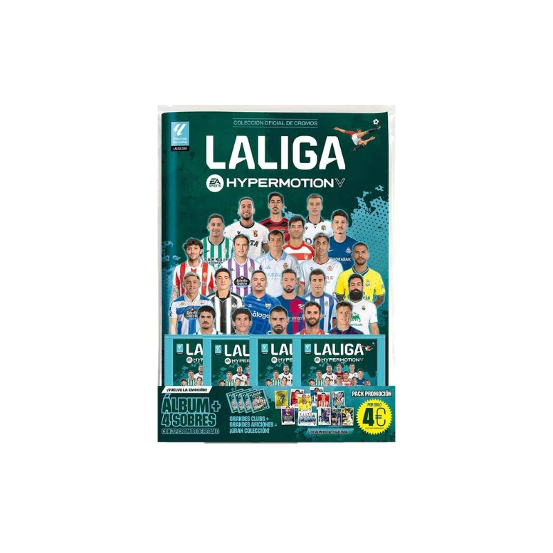 Pack Álbum La Liga Hypermotion 2025/26 + 4 Sobres