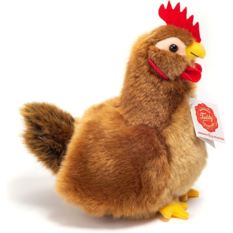 Peluche Gallina Marrón 16 Cm