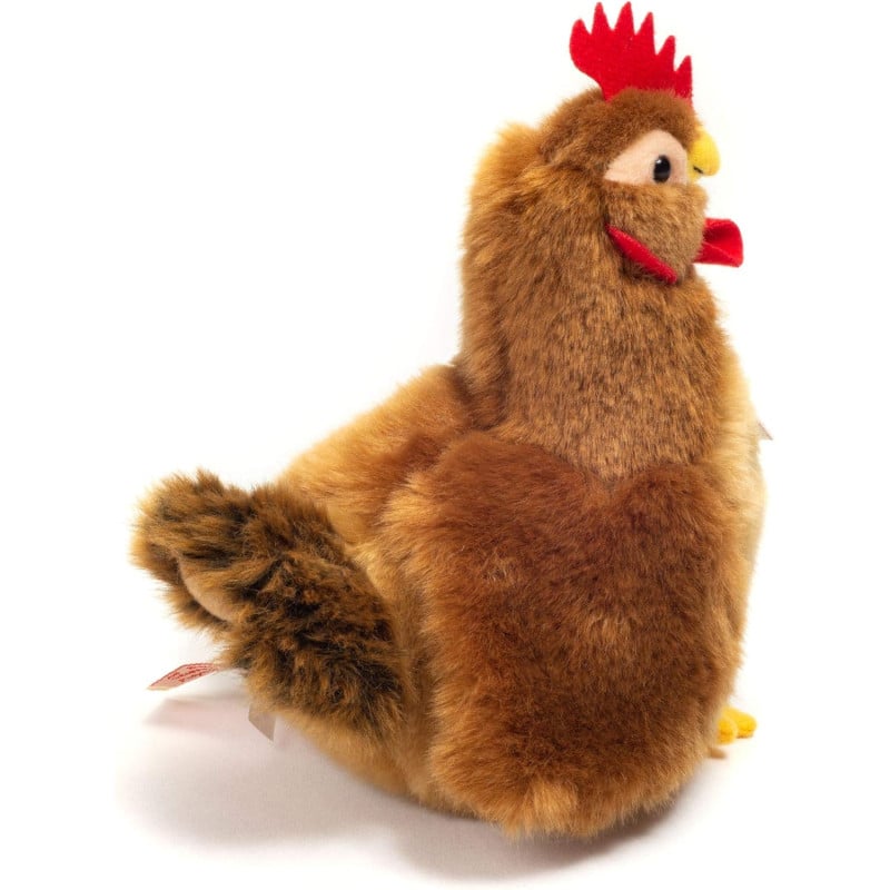 Peluche Gallina Marrón 16 Cm
