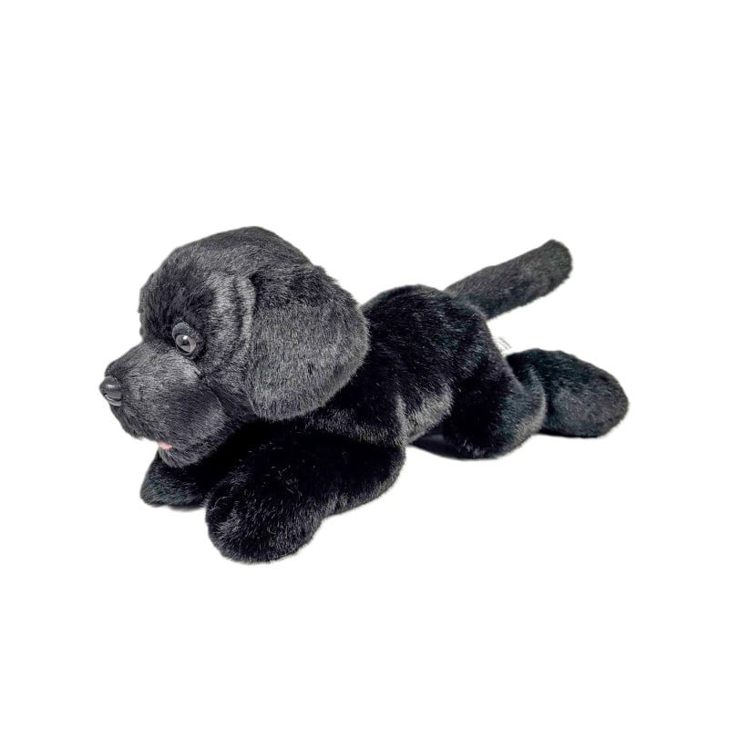 Peluche Labrador Negro Tumbado 25 Cm De Deqube