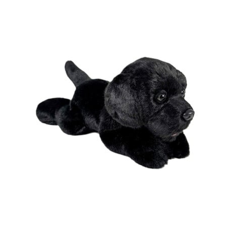 Peluche Labrador Negro Tumbado 25 Cm