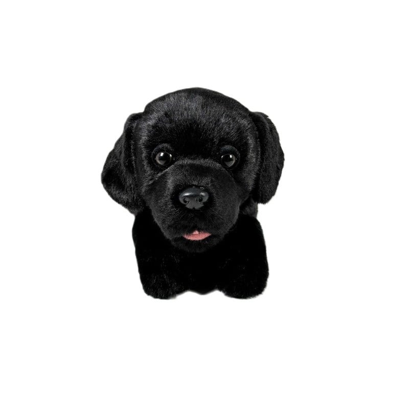 Peluche Labrador Negro Tumbado 25 Cm