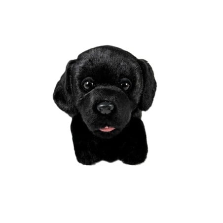 Peluche Labrador Negro Tumbado 25 Cm