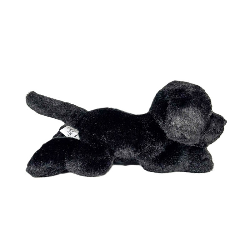 Peluche Labrador Negro Tumbado 25 Cm