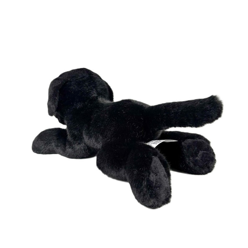 Peluche Labrador Negro Tumbado 25 Cm