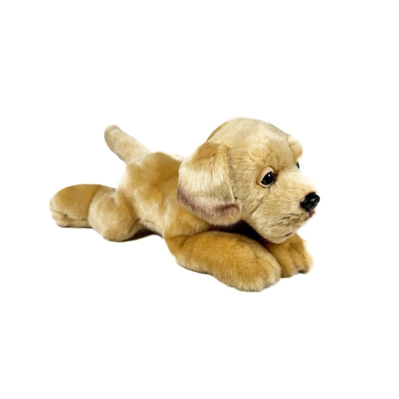 Peluche Labrador Canela Tumbado 25 Cm