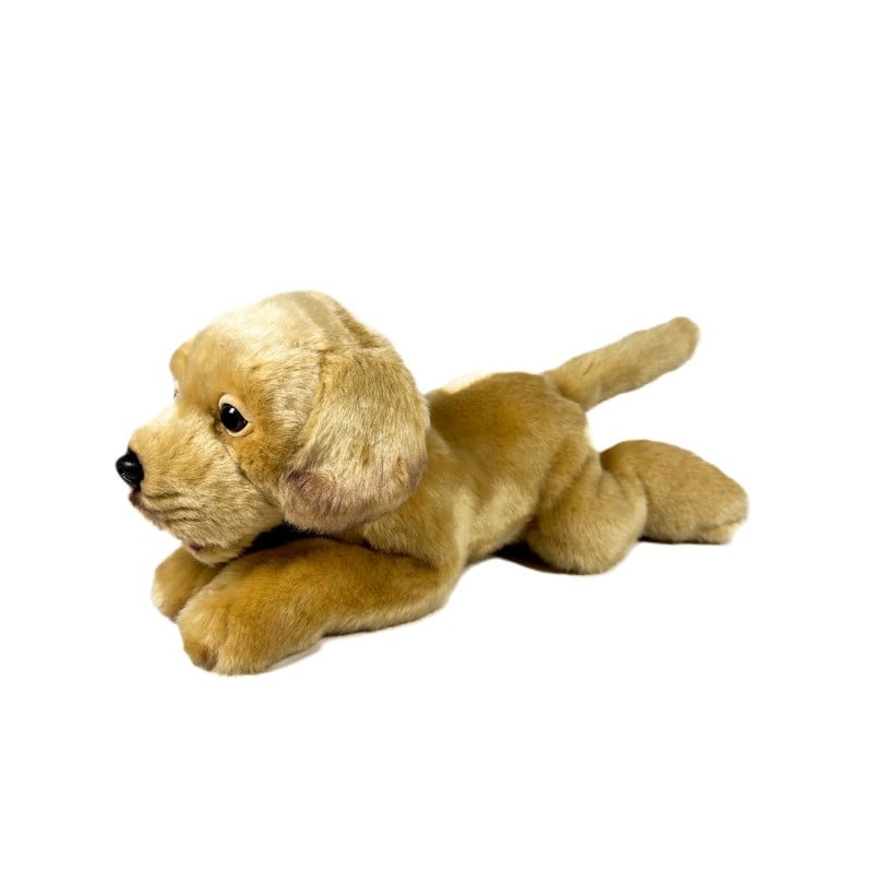 Peluche Labrador Canela Tumbado 25 Cm De Deqube