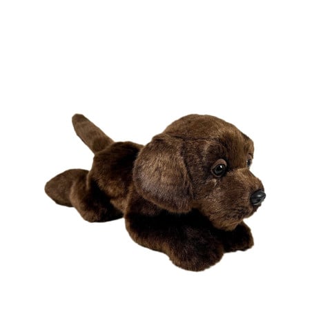 Peluche Labrador Chocolate Tumbado 25 Cm