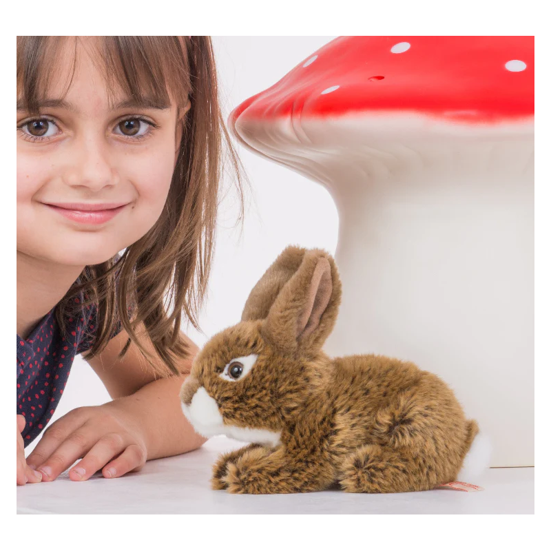 Peluche Conejo Sentado Marrón 19 Cm