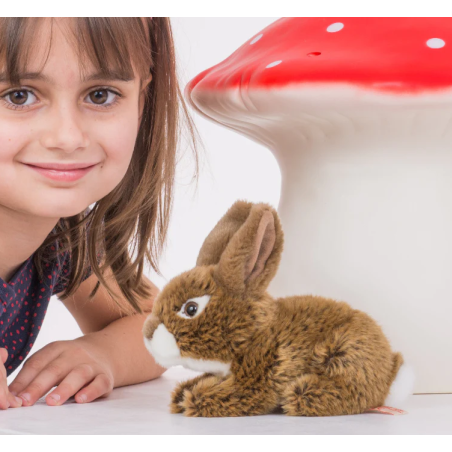 Peluche Conejo Sentado Marrón 19 Cm