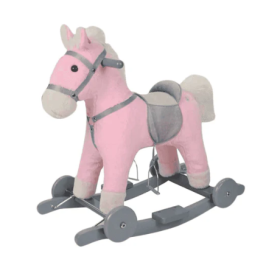 Caballito Balancín Rosa Con Sonido 70 Cm