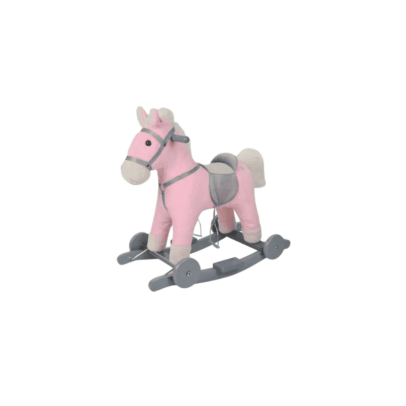 Caballito Balancín Rosa Con Sonido 70 Cm