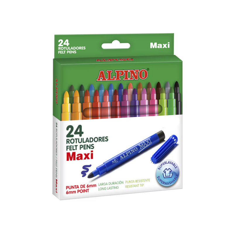 Alpino Caja De 24 Rotuladores Maxi