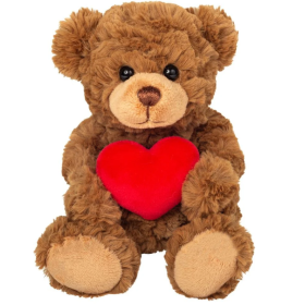 Peluche Osito Marrón Con Corazón 20 Cm De Teddy Hermann
